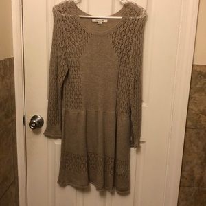 Forever 21 blushy tan sweater dress